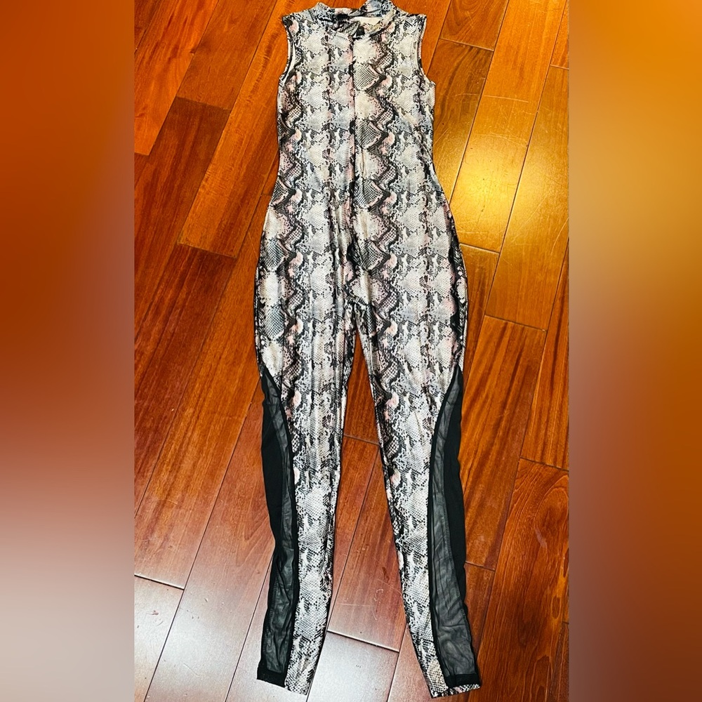 Snakeskin Design Bodysuit S/M New - Picture 3 of 8